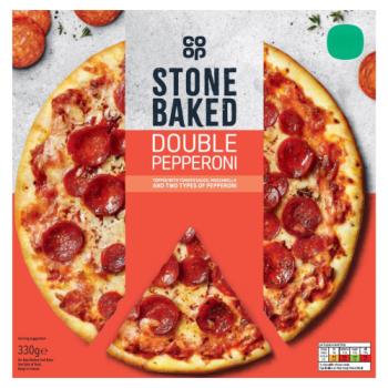 Co-op Stonebaked Double Pepperoni Pizza 330g
