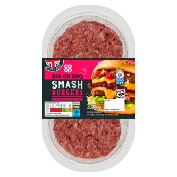 Co-op Big on BBQ Smash Burgers 320g
