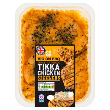 Co-op Big on BBQ Space to Thrive Tikka Chicken Sizzlers 350g