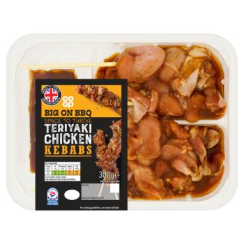 Co-op Big on BBQ Space to Thrive Teriyaki Chicken Kebabs 300g