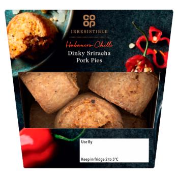 Co-op Irresistible Dinky Sriracha Pork Pies 200g