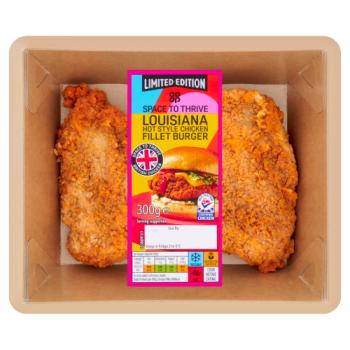 Co-op Limited Edition Space to Thrive Louisiana Hot Style Chicken Fillet Burger 300g