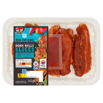 Co-op Big on BBQ Hot Honey Pork Belly Slices 340g