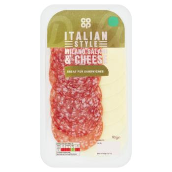 Co-op Italian Style Milano Salami & Cheese 90g