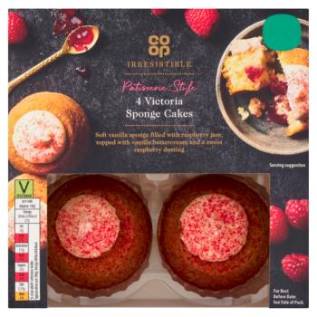 Co-op Irresistible 4 Victoria Sponge Cakes