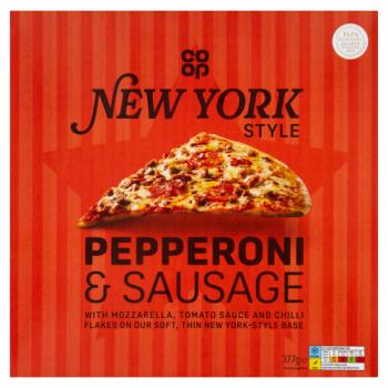 Co-op New York Style Pepperoni & Sausage 377g