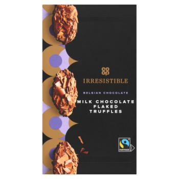 Co-op Irresistible Belgian Milk Chocolate Flaked Truffles 160g