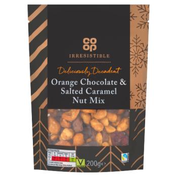 Co-op Irresistible Orange Chocolate & Salted Caramel Nut Mix 200g