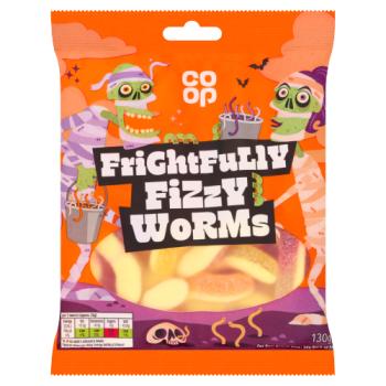 Co-op Frightfully Fizzy Worms 130g
