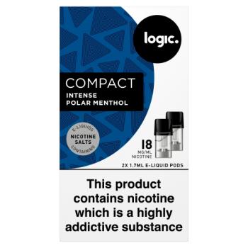 Logic Compact Intense Polar Menthol 2 X 1,7ml E-liquid Pods 18mg