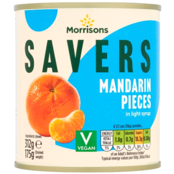 Morrisons Savers Mandarin Pieces in Light Syrup 312g