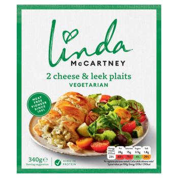 Linda McCartney 2 Cheese & Leek Plaits Vegetarian 340g