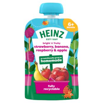 Heinz Strawberry, Banana, Raspberry & Apple Smooth Puree 6+ Months 100g