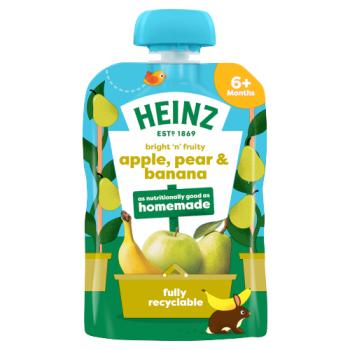Heinz Apple, Pear & Banana Smooth Puree 6+ Months 100g
