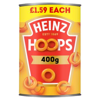 Heinz Hoops Shaped Pasta in a Juicy Tomato Sauce 400g