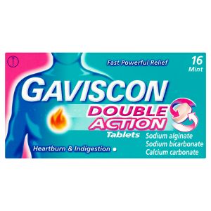 Gaviscon Double Action Tablets Mint 16 Chewable Tablets