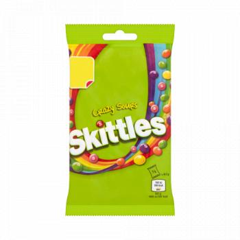 Skittles Vegan Chewy Crazy Sour Sweets Fruit Flavoured Treat Bag 125g PMP £1