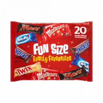 Mars, Snickers, Twix, Maltesers & Milky Way Funsize Milk Chocolate Bars 20 Packs