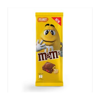 M&M's Crunchy Peanut & Milk Chocolate Block Sharing Bar 165g
