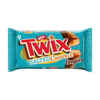 Twix Salted Caramel & Milk Chocolate Fingers Biscuit Snack Bars Multipack 9x20g
