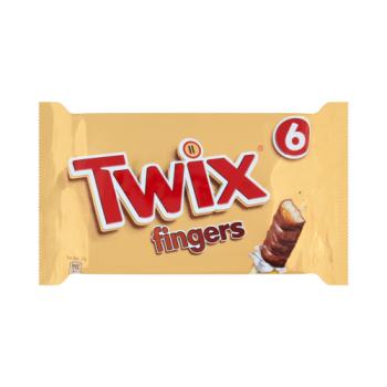 Twix Caramel & Milk Chocolate Fingers Biscuit Snack Bars Multipack 6 x 20g