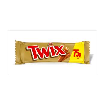 Twix Caramel & Milk Chocolate Fingers Biscuit Snack Bar £0.75 PMP 50g