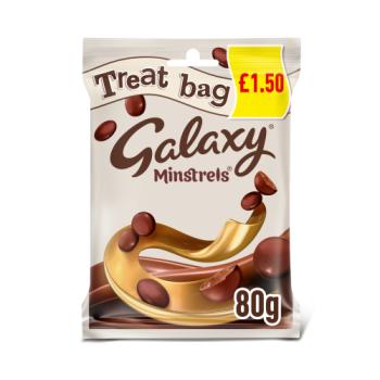 Galaxy Minstrels Milk Chocolate Buttons Treat Bag £1.50 PMP 80g

