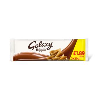 Galaxy Ripple Milk Chocolate Snack Bars Multipack £1.89 PMP 3x30g
