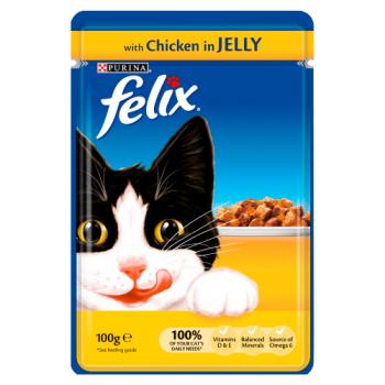 Felix Cat Food Pouch with Chicken in Jelly 100g