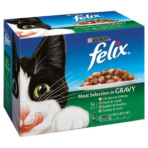 Felix Meat Selection in Gravy 12 x 100g Pouches