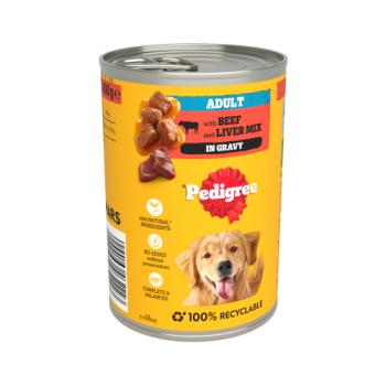 PEDIGREE® Adult Wet Dog Food Chunks in Gravy with Beef 400g Can