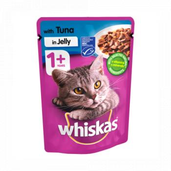 whiskas Adult Wet Cat Food Pouches Tuna in Jelly 100g