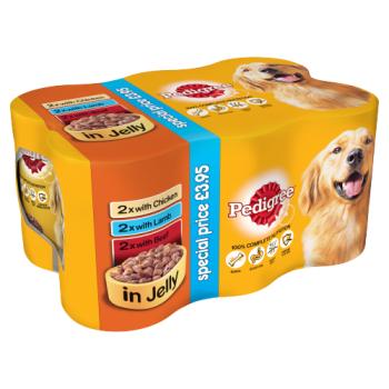 Pedigree Dog Tins Mixed Selection In Jelly 6 X 385 (2310g)
