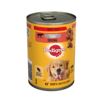 Pedigree Adult Wet Dog Food Tin Original in Loaf 400g