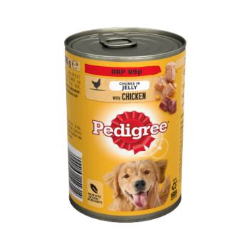 Pedigree Adult Wet Dog Food Tin Chicken in Jelly 385g 