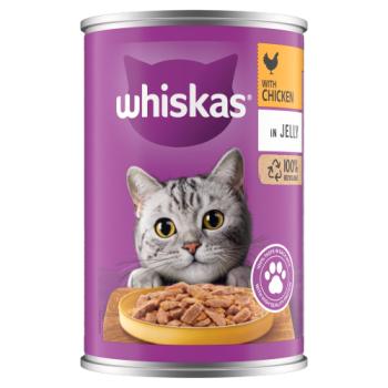 Whiskas Adult Wet Cat Food Chicken in Jelly Tin 400g