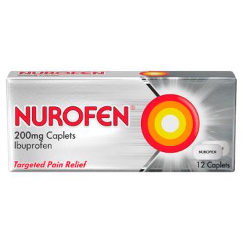 Nurofen Ibuprofen, 200mg Caplets, Pack of 12