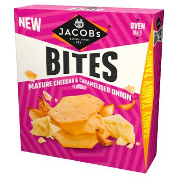 Jacob's Mature Cheddar & Caramelised Onion Flavour Bites 125g
