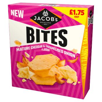 Jacobs Mature Cheddar & Caramelised Onion Flavour Bites 125g