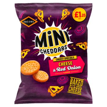 Jacob's Mini Cheddars Cheese & Red Onion Flavour 90g