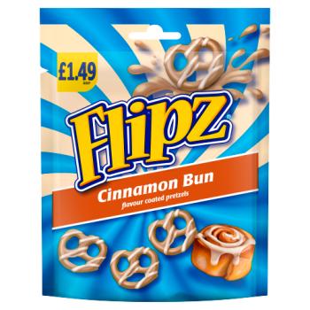 Flipz Cinnamon Bun Flavour Coated Pretzels 80g