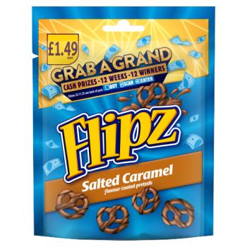 Flipz Salted Caramel Flavour Coated Pretzels 80g