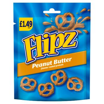 Flipz Peanut Butter Flavour Coated Pretzels 80g