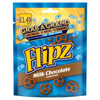 Flipz Milk Chocolate Coated Pretzels 80g