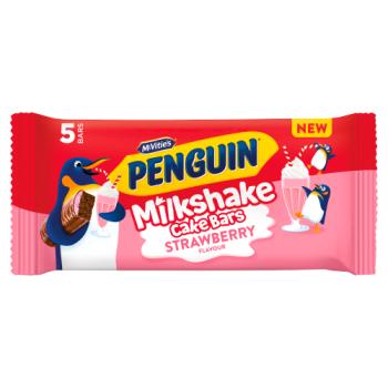 McVitie's Penguin 5 Strawberry Flavour Milkshake Cake Bars