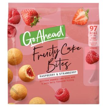 Go Ahead Fruity Cake Bites Raspberry & Strawberry 5 Snack Bags