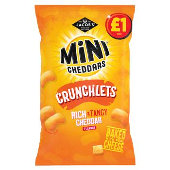 Jacob's Mini Cheddars Crunchlets Rich And Tangy Cheddar Flavour 65g