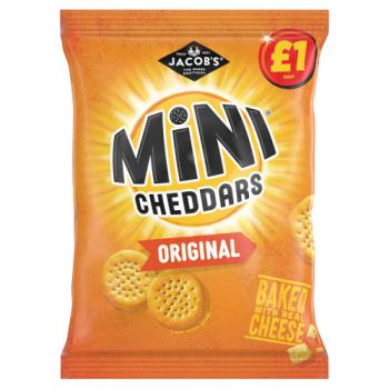 Jacob's Mini Cheddars Original Snacks 90g £1 Pmp