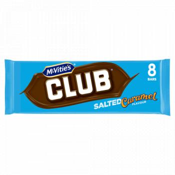 McVitie's Club Salted Caramel Flavour Bars 8 x 22g (176g)