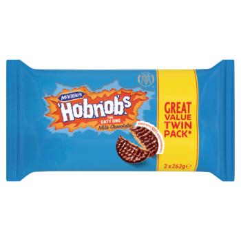 McVitie's Hobnob's The Oaty One Milk Chocolate 2 x 262g